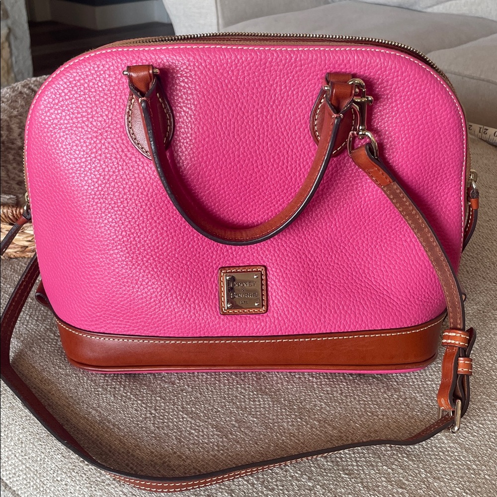 Dooney & Bourke Pebble Grain Zip Zip Domed Satchel